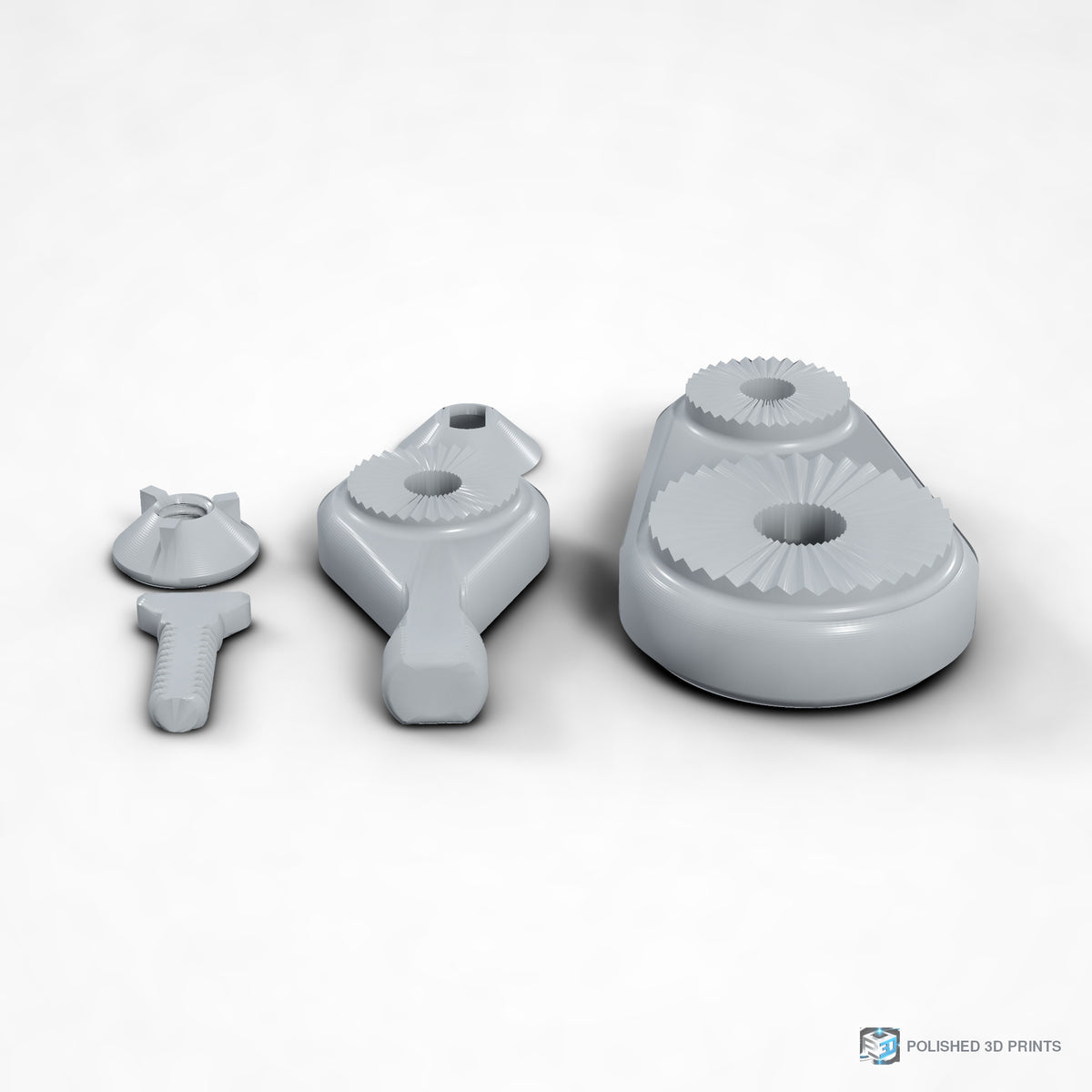 Link-A-Link Microphone Mount – left angle in PETG Grey