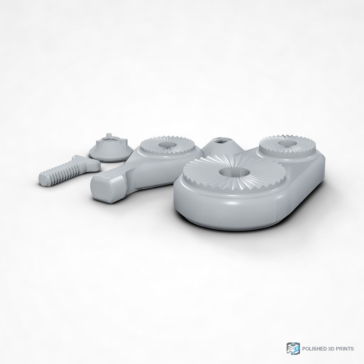 Link-A-Link Microphone Mount – front view in PETG Grey