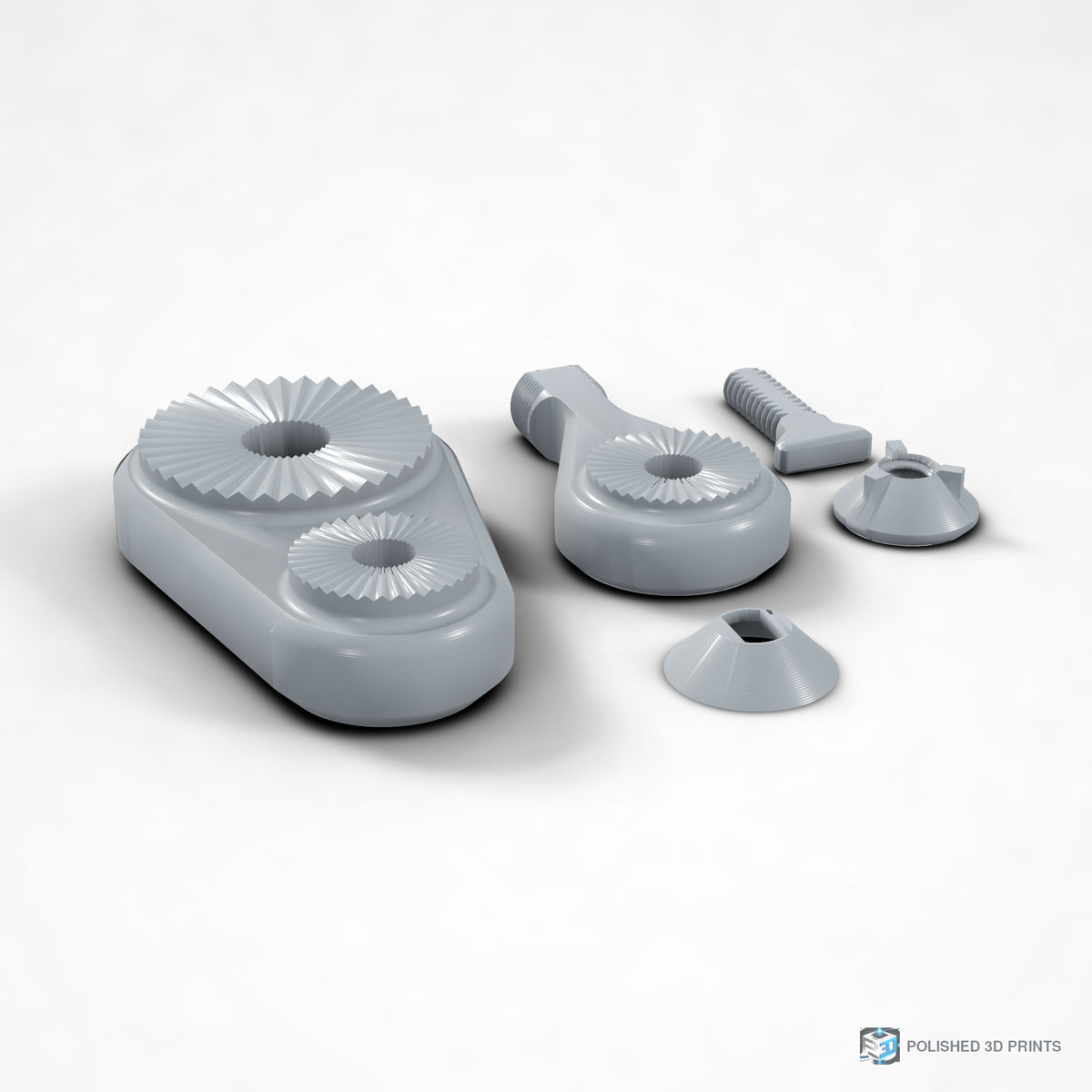 Link-A-Link Microphone Mount – rear view in PETG Grey