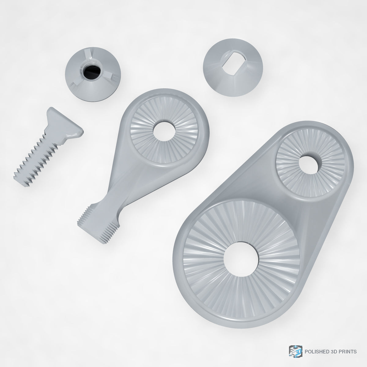 Link-A-Link Microphone Mount – top-down view in PETG Grey
