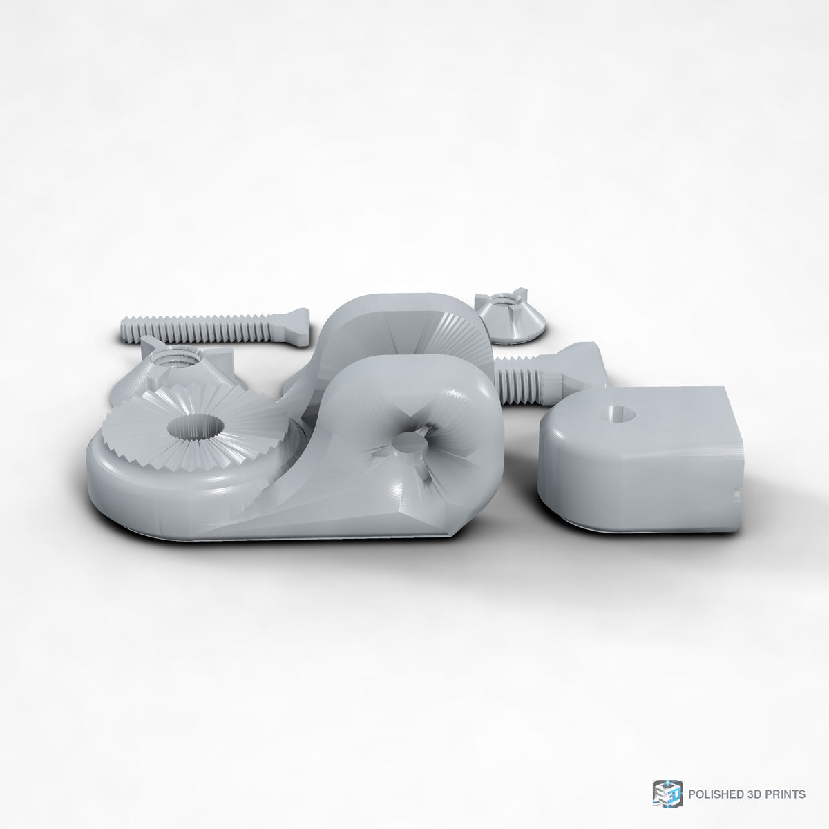 Link-A-Link Swivel Payload Link – left angle in PETG Grey