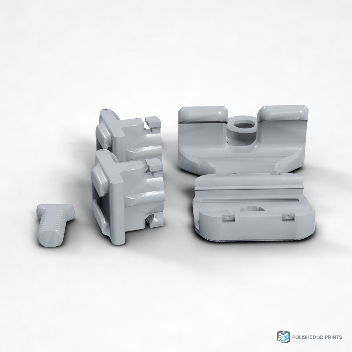 Link-A-Link Tensioned Phone Mount – left angle in PETG Grey