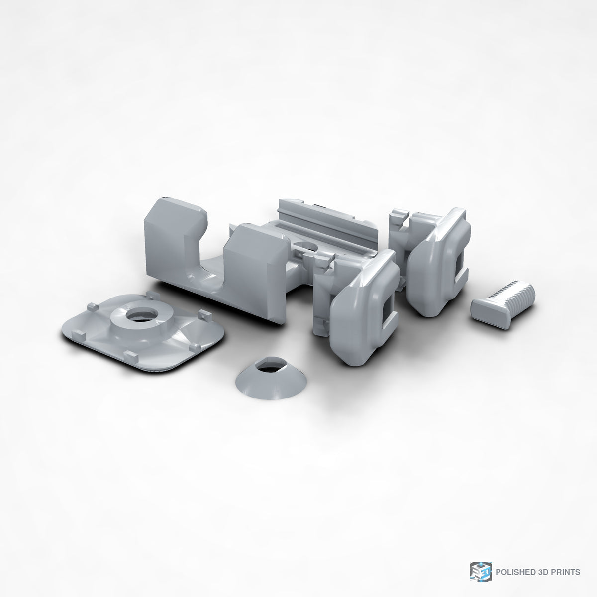 Link-A-Link Tensioned Phone Mount – right angle in PETG Grey