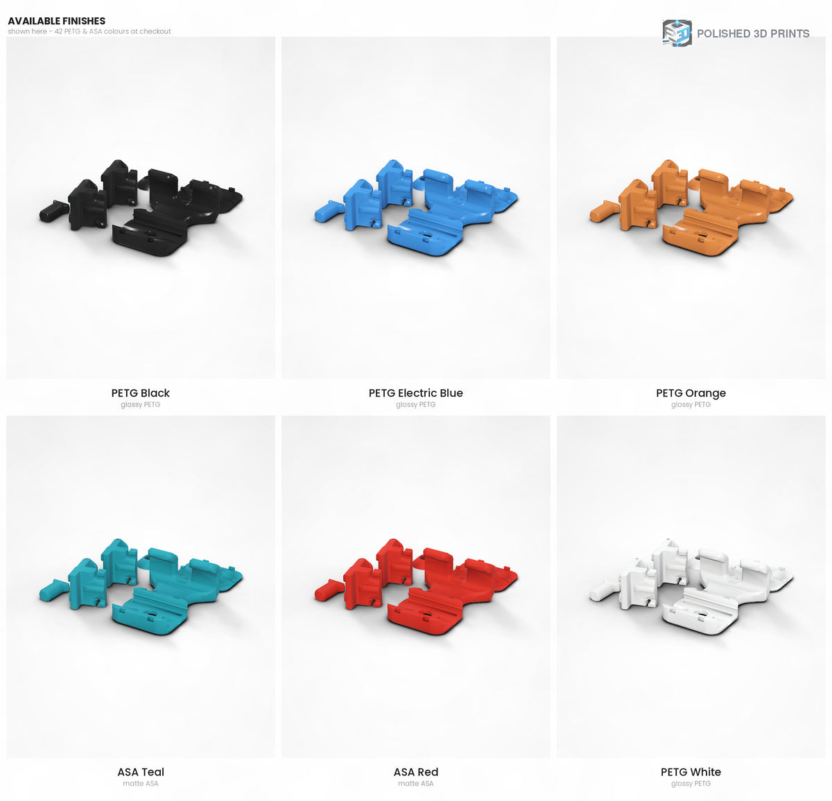 Link-A-Link Tensioned Phone Mount – six of the PETG and ASA colours available