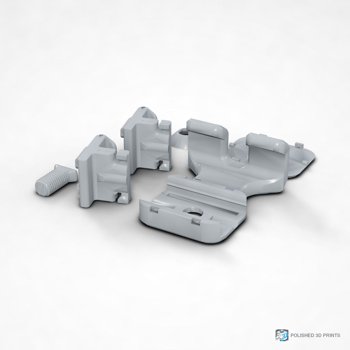 Link-A-Link Tensioned Phone Mount – three-quarter view in PETG Grey