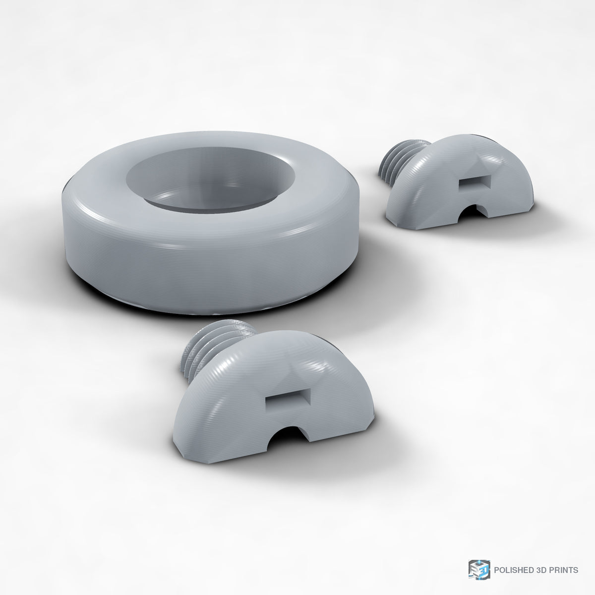 Link-A-Link 1/4"-20 Camera Mount – rear view in PETG Grey