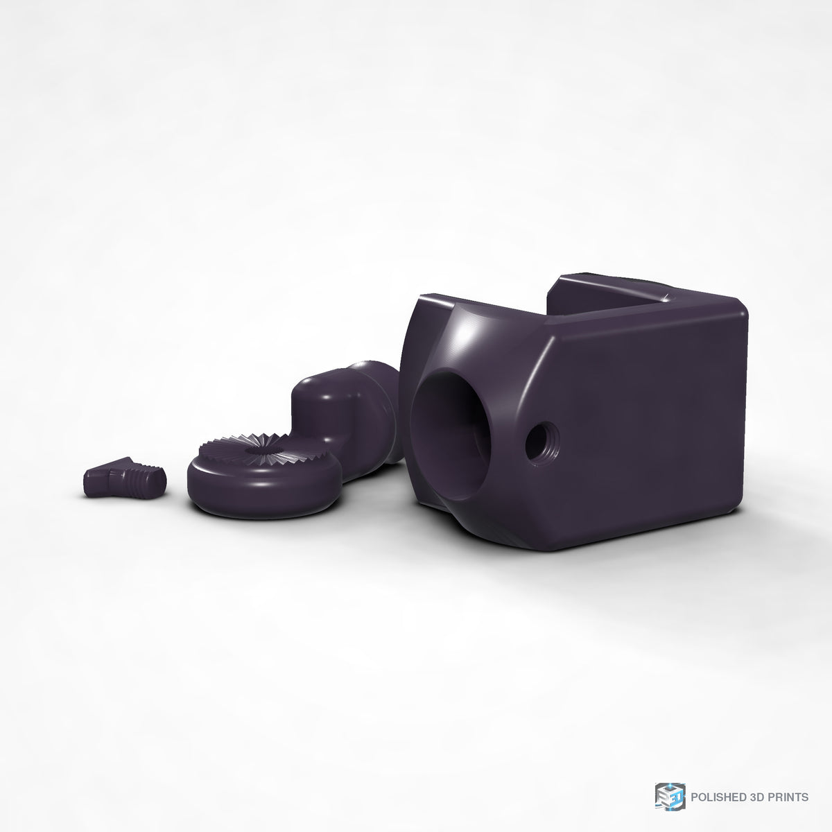 Link-A-Link Rotating C-Clamp Mount – shown in PETG Dark Purple