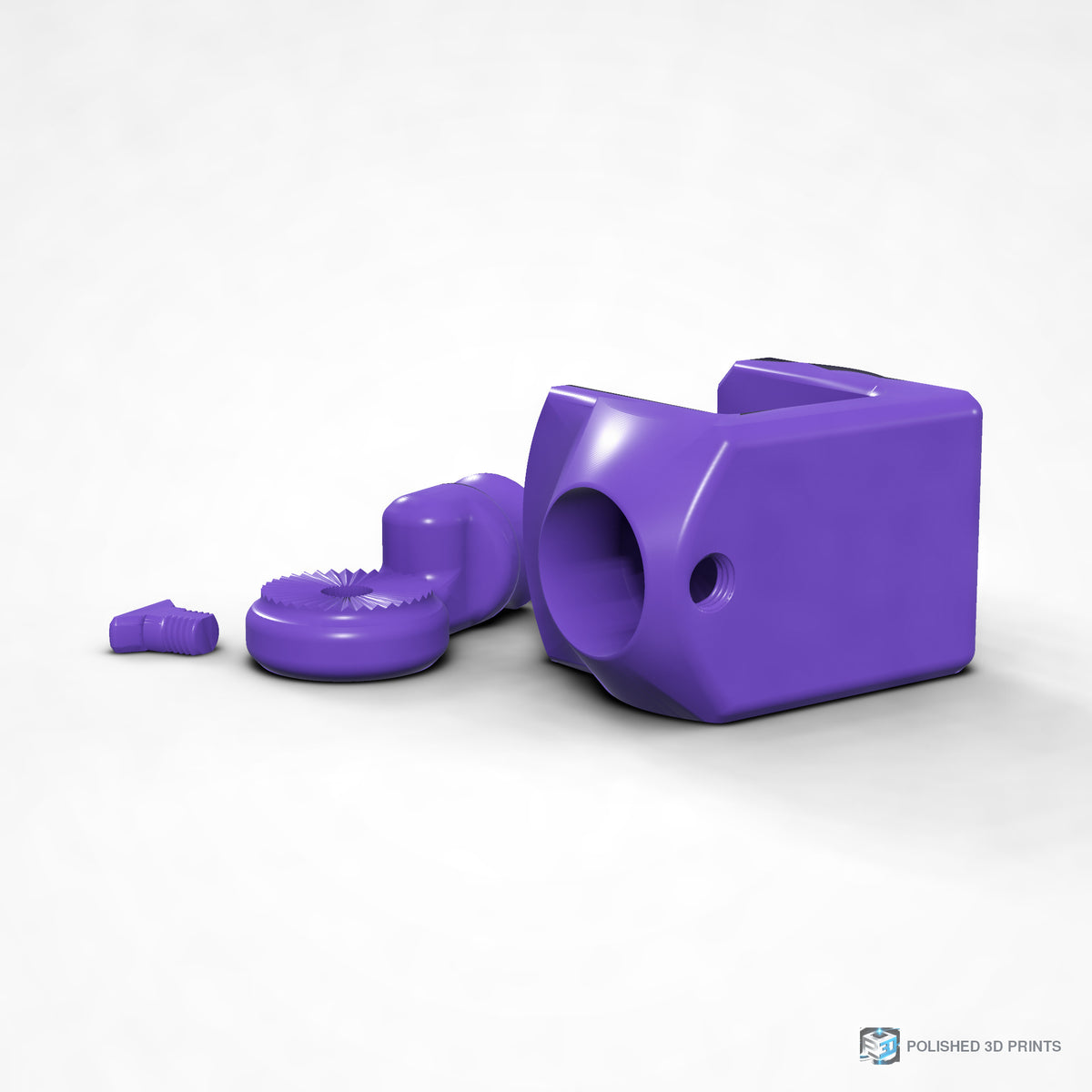 Link-A-Link Rotating C-Clamp Mount – shown in PETG Purple