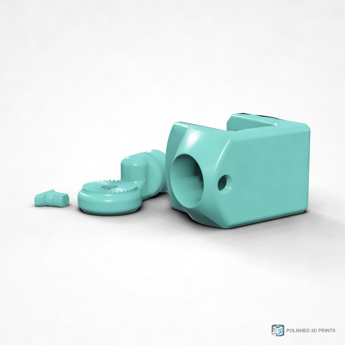 Link-A-Link Rotating C-Clamp Mount – shown in PETG Teal