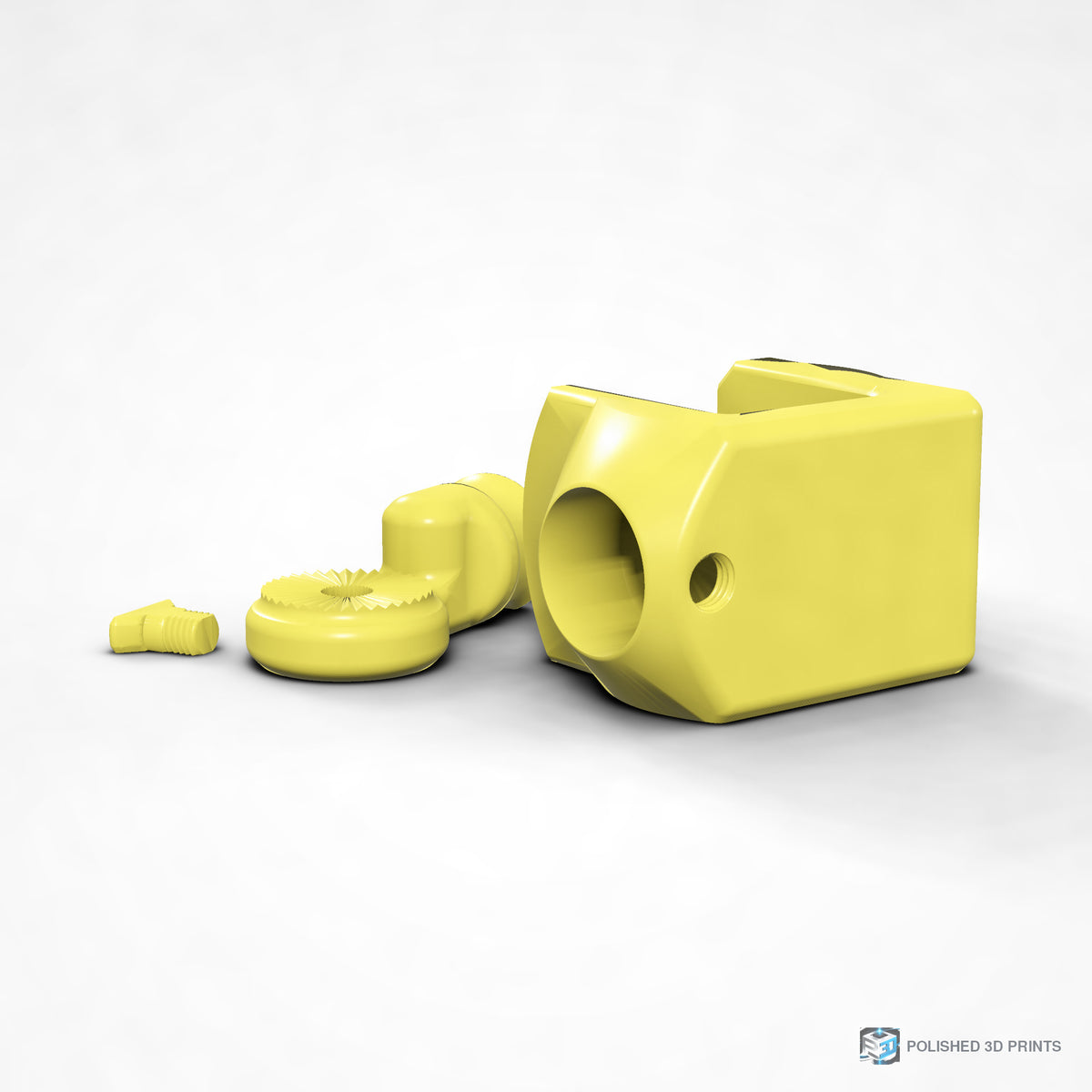 Link-A-Link Rotating C-Clamp Mount – shown in PETG Yellow