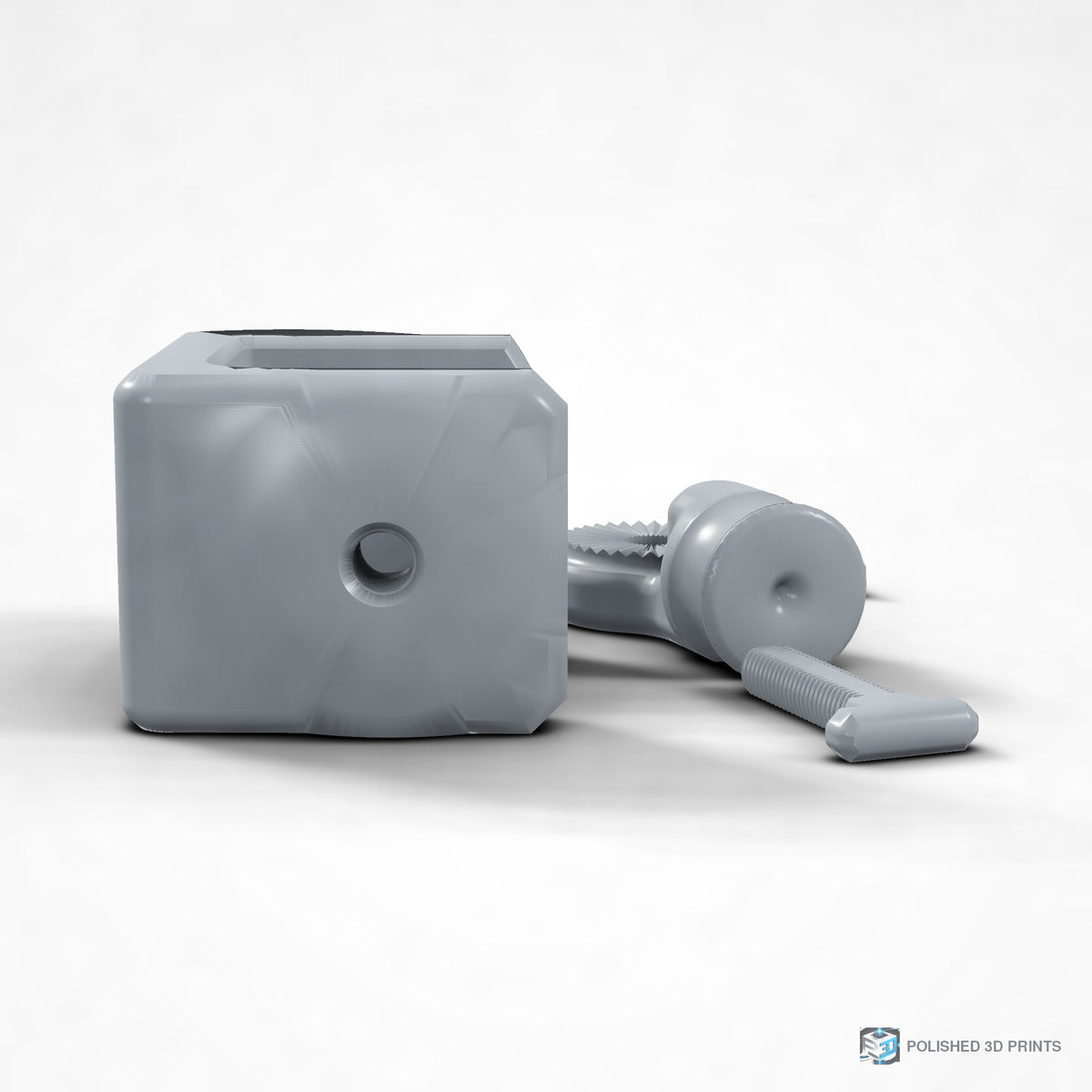 Link-A-Link Rotating C-Clamp Mount – rear view in PETG Grey