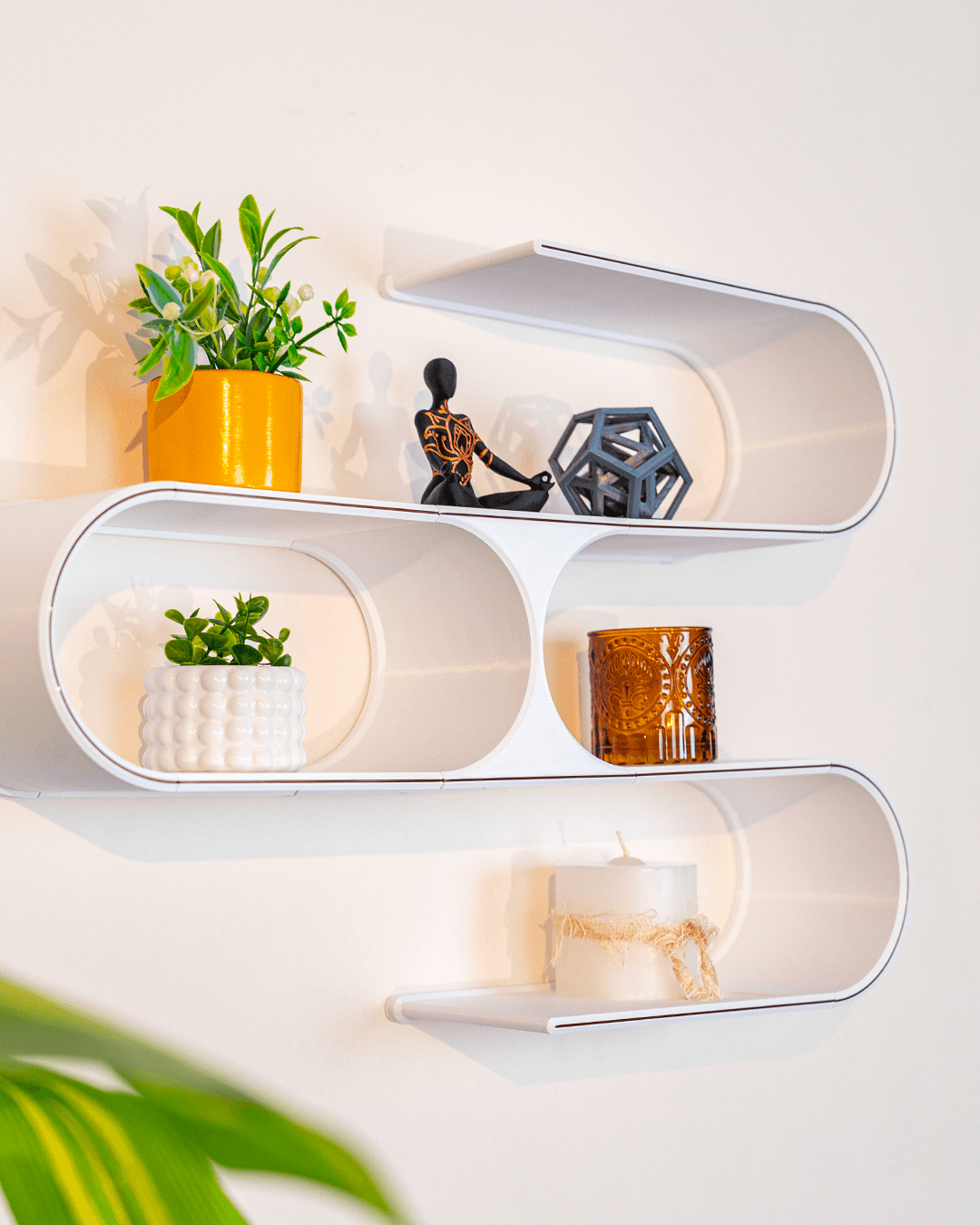 Loop Shelf styled with décor