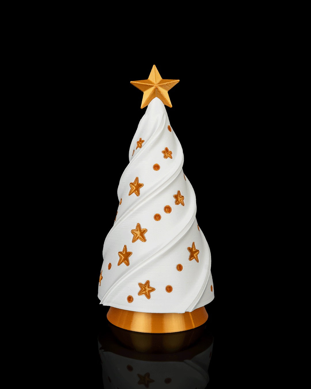 Luminous Tree Table Lamp — spiral tree unlit