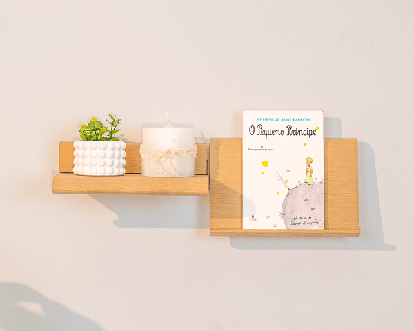 Natural Shelf mounted on wall