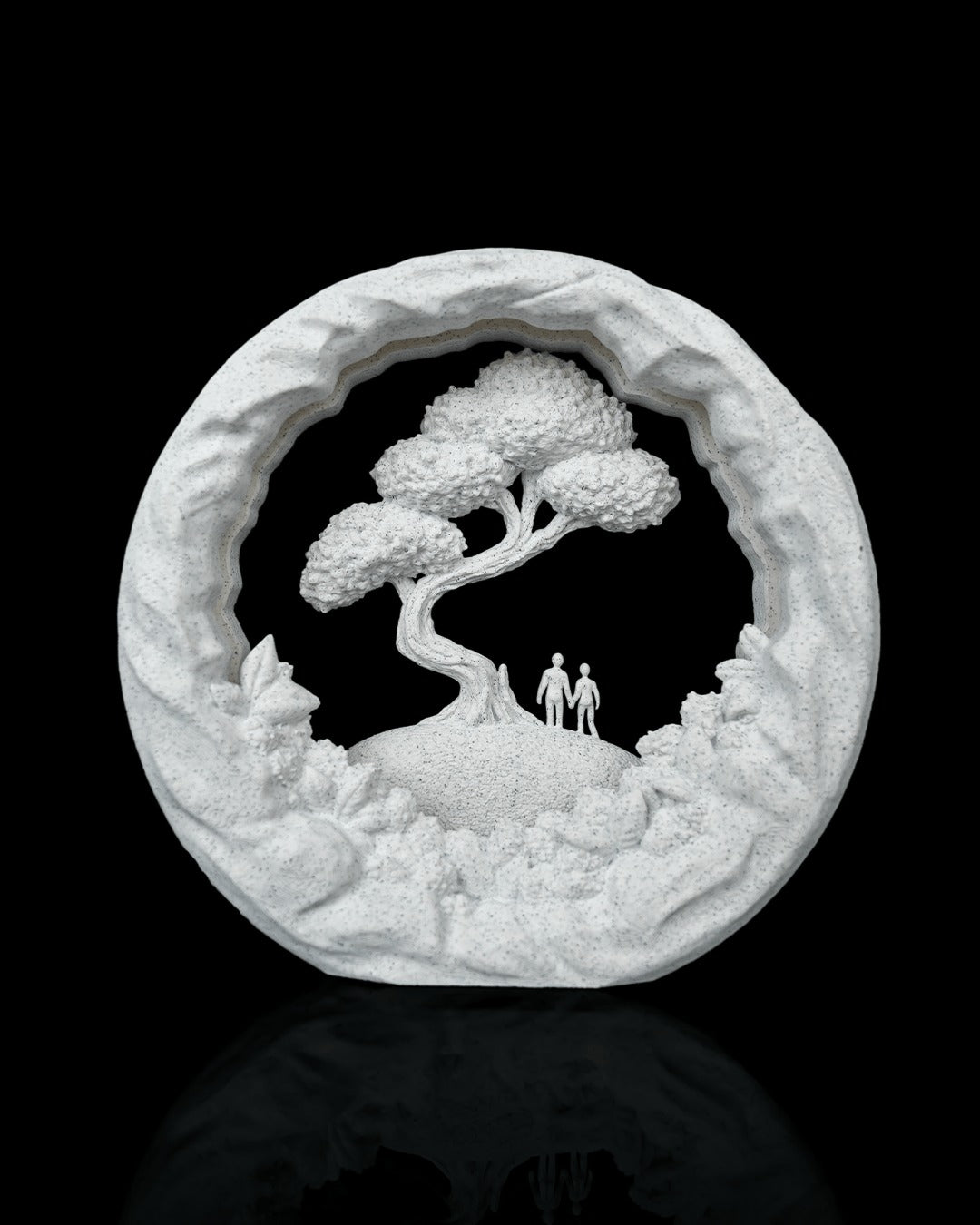 Our Journey Table Lamp — switched off, white print as pictured