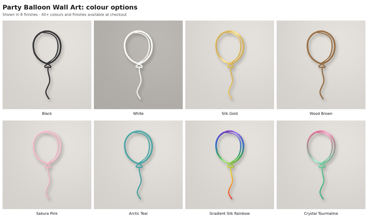 Party Balloon Wall Art — colour options