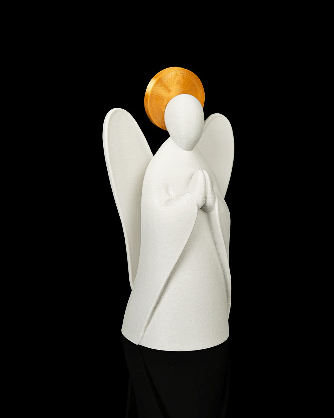 Praying Angel Statue — three-quarter view