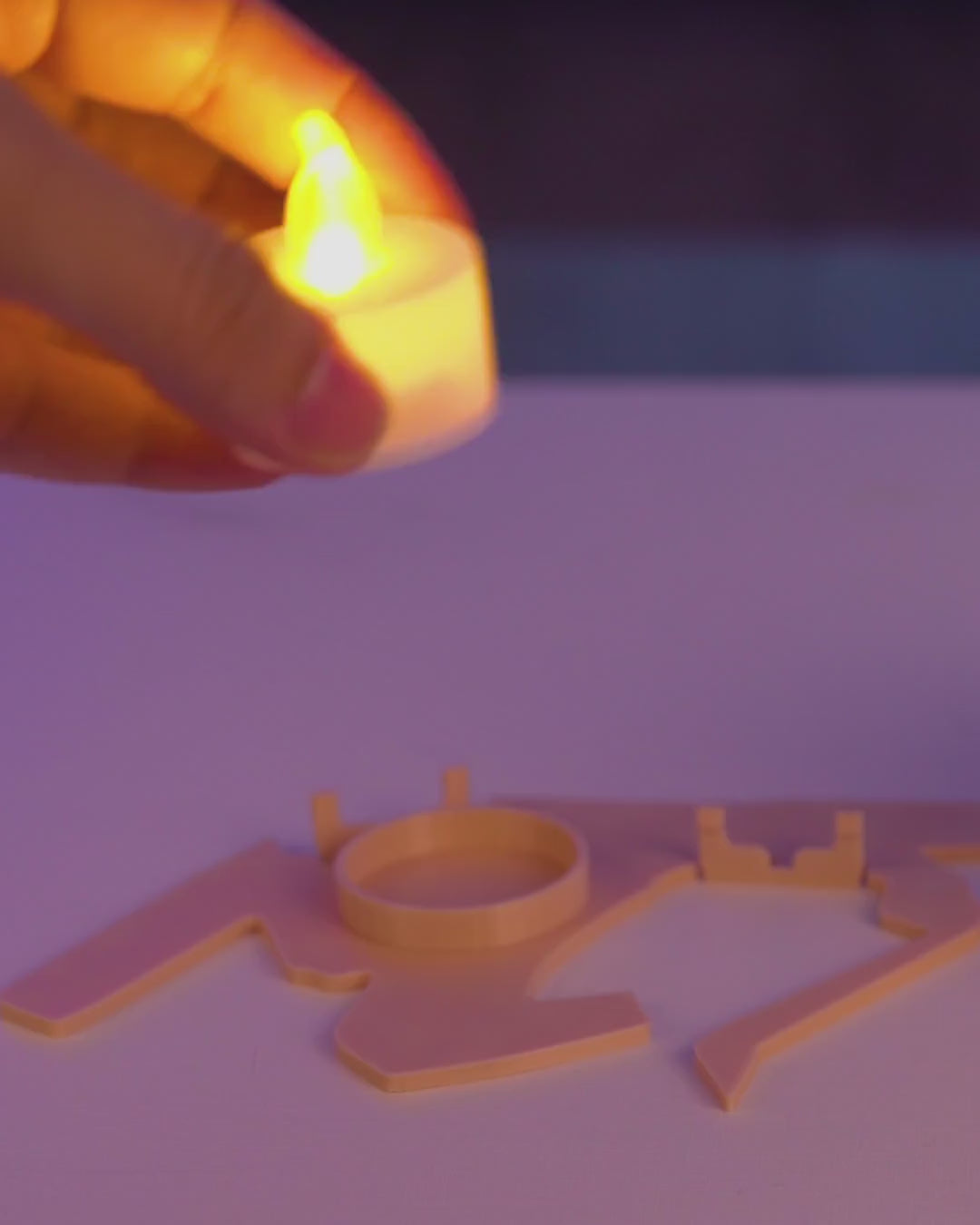 Lowpoly Reindeer Table Lamp — video