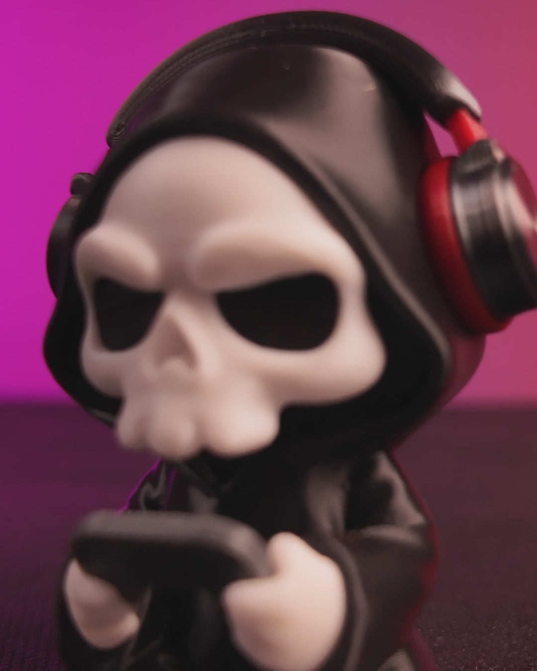 Press F reaper tribute — 3D-printed Halloween figure in motion