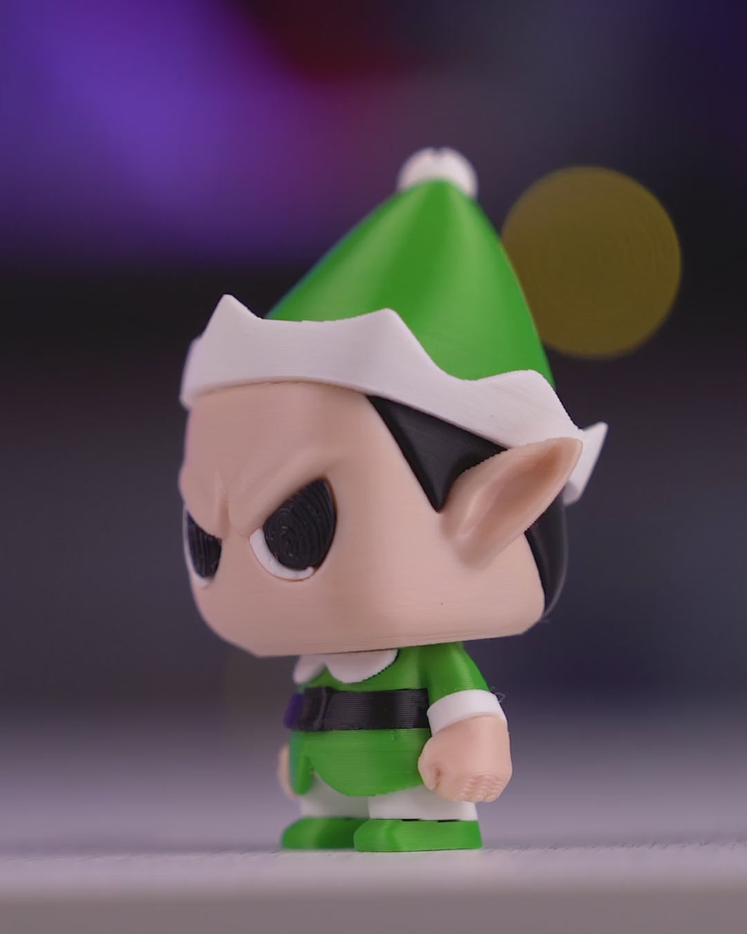 Anty Elf — 3D-printed Christmas keyring, turntable video