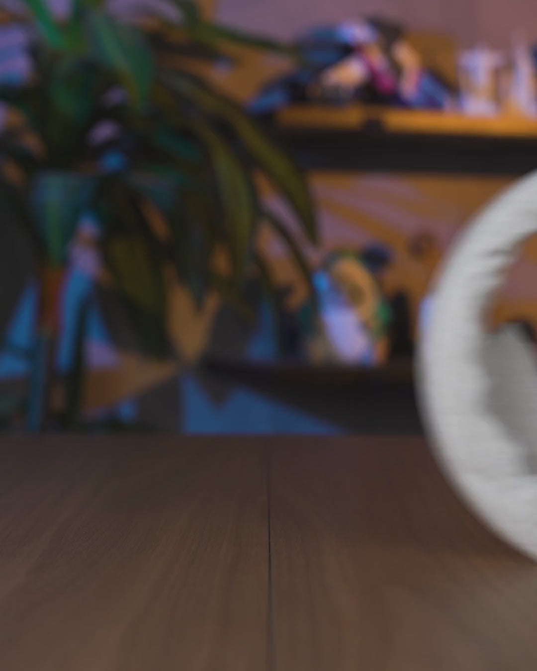 Swing for Two Table Lamp — video of the lamp glowing