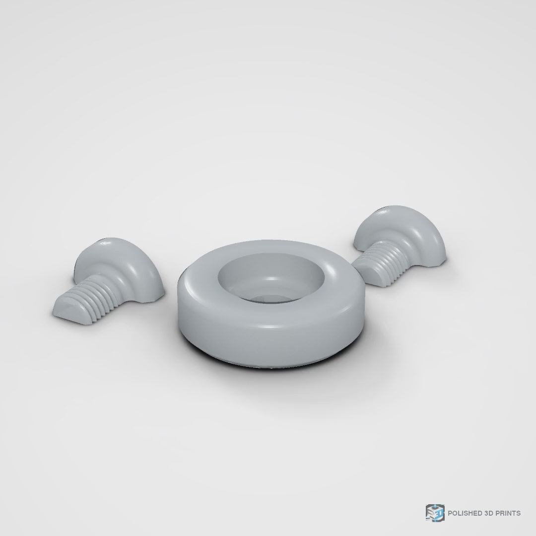 Link-A-Link 1/4"-20 Camera Mount – 360-degree turntable video in PETG Grey