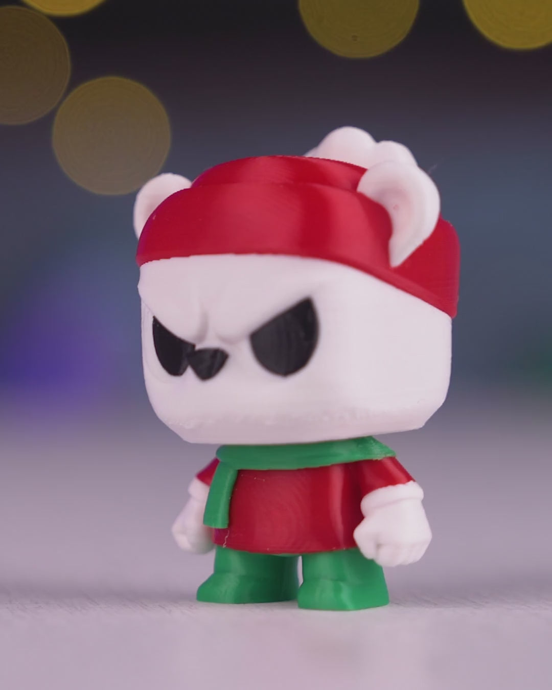 Anty Bear — 3D-printed Christmas keyring, turntable video