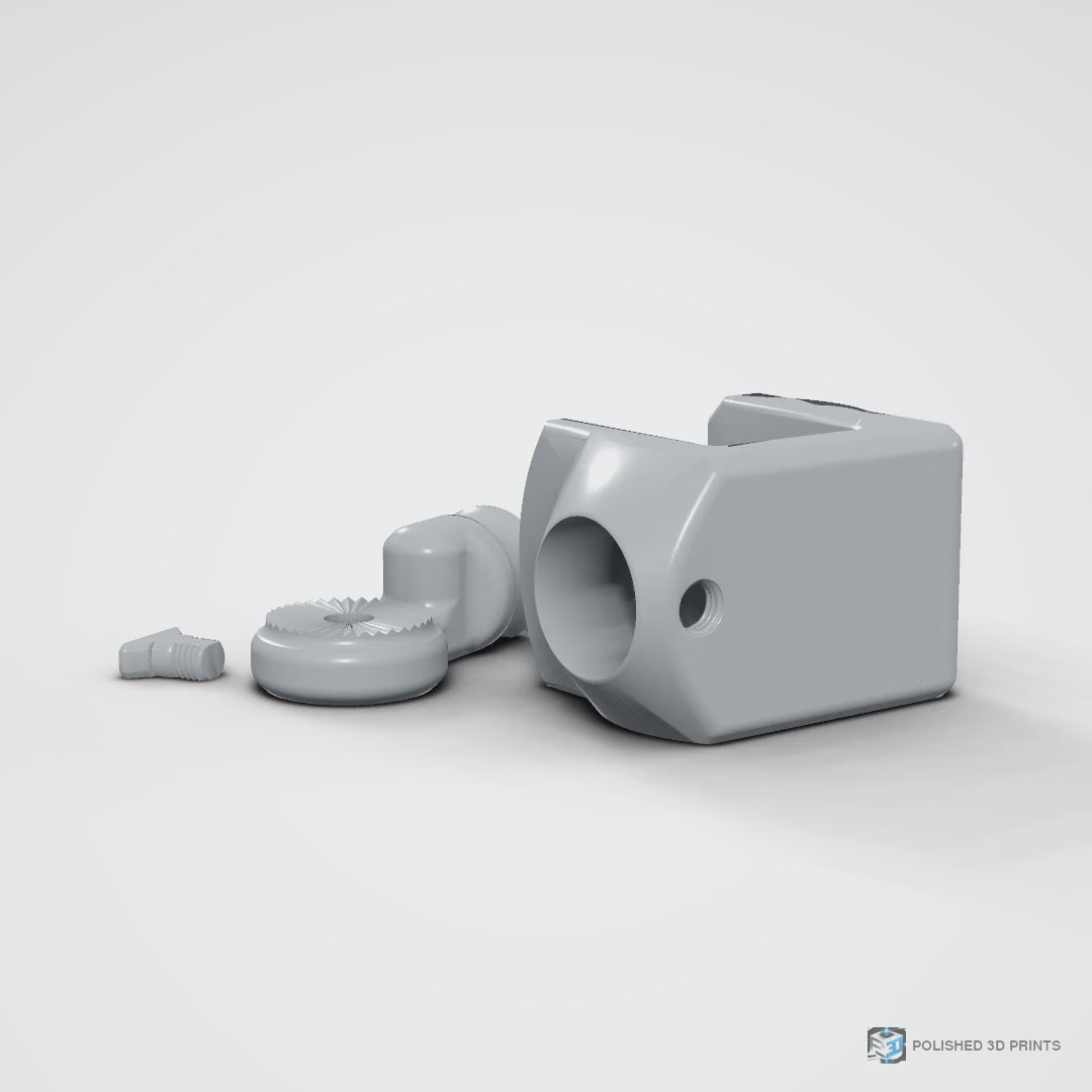 Link-A-Link Rotating C-Clamp Mount – 360-degree turntable video in PETG Grey