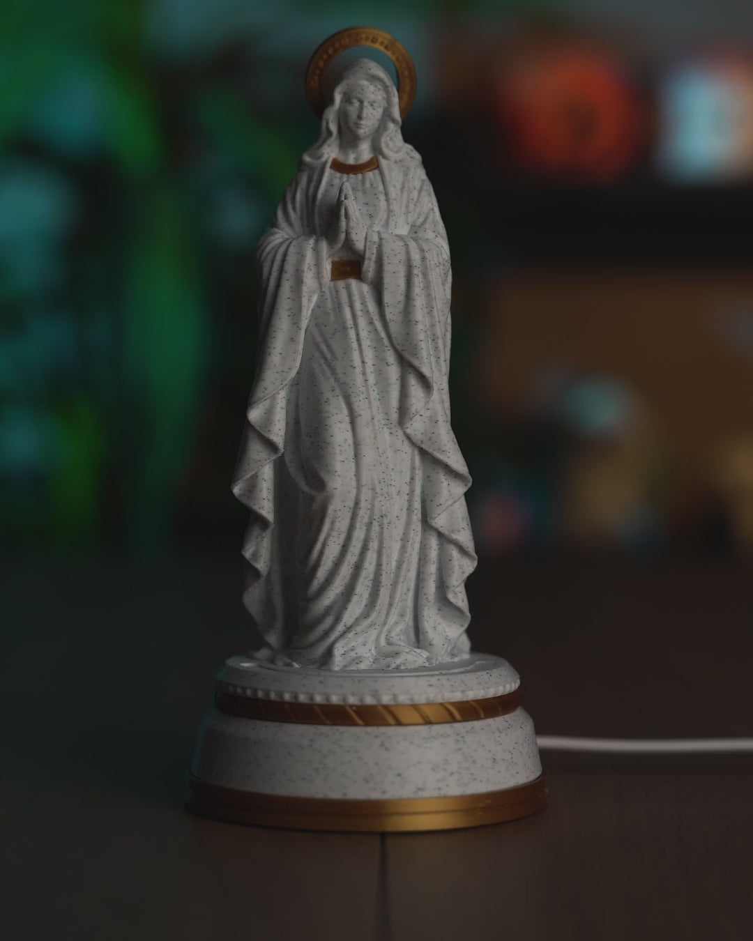 Our Lady Statue — video of the statue glowing