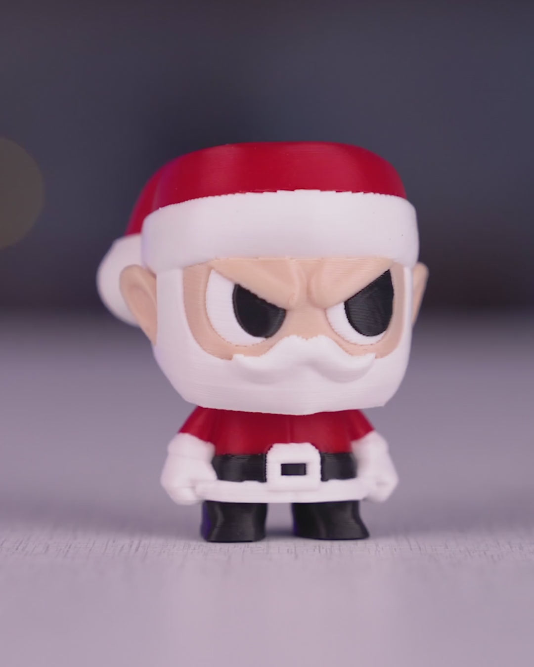Santy Claus — 3D-printed Christmas keyring, turntable video