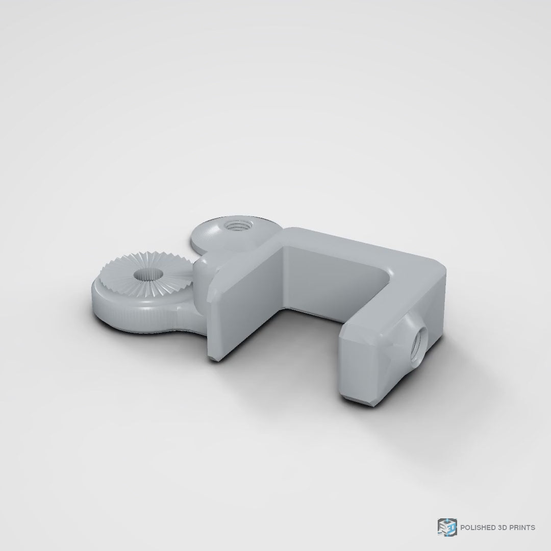Link-A-Link Fixed C-Clamp Mount – 360-degree turntable video in PETG Grey