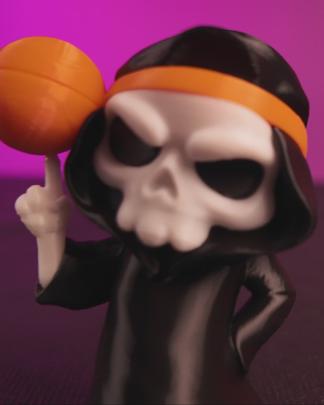 Slam Reaper basketball reaper — 3D-printed Halloween figure in motion