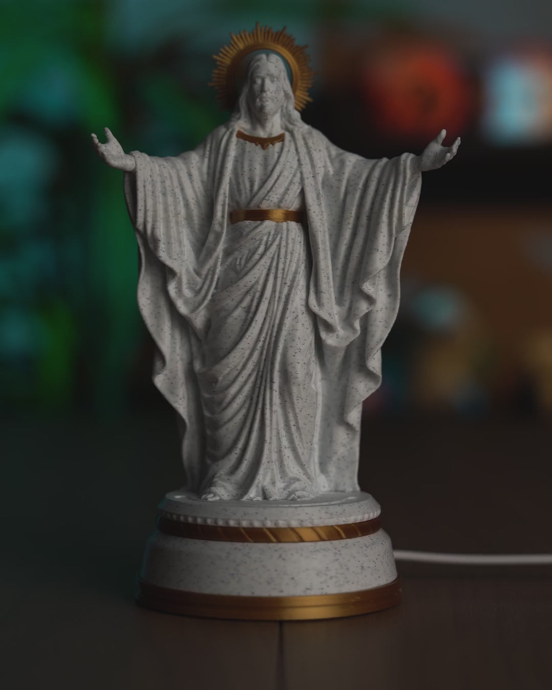 Christ of Light Statue — video of the statue glowing