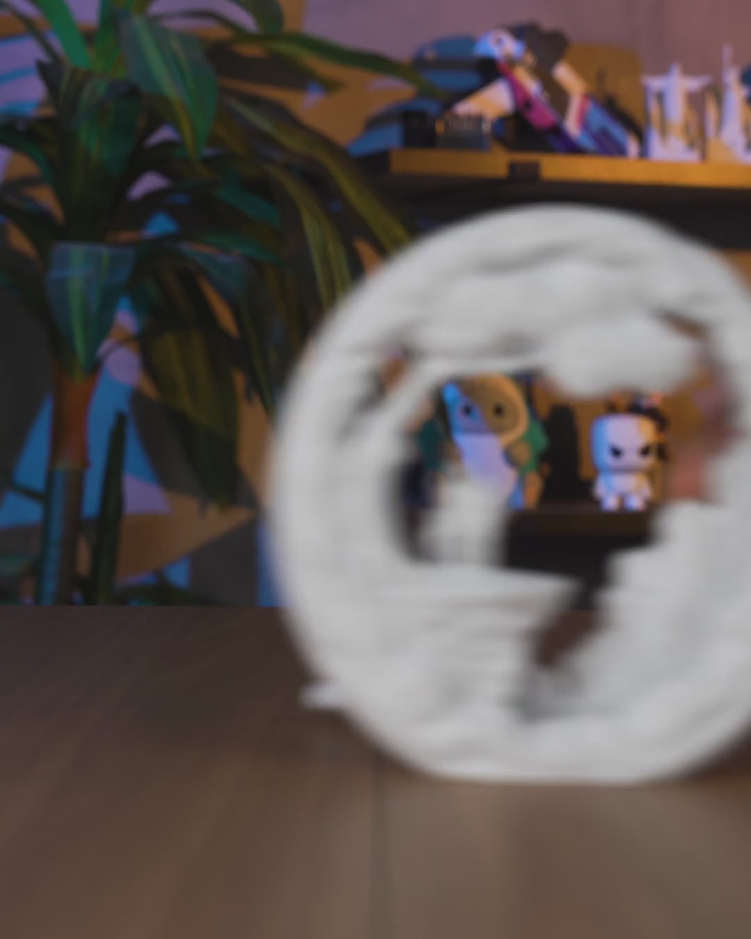 Family Tree Table Lamp — video of the lamp glowing