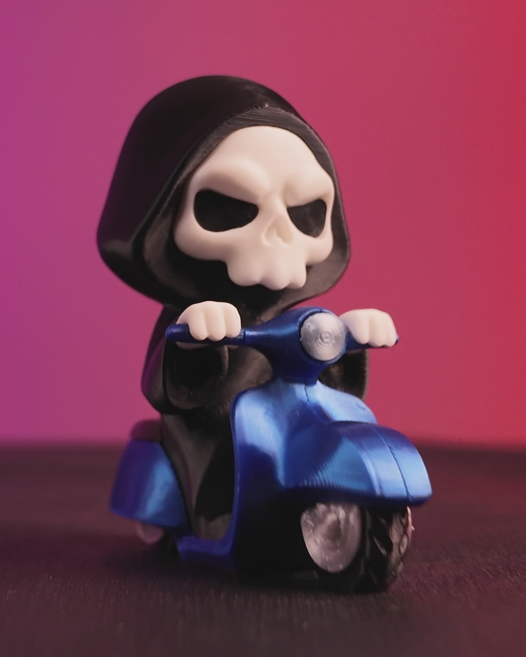 Grim Rider grim reaper — 3D-printed Halloween figure in motion