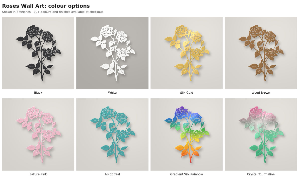 Roses Wall Art — colour options