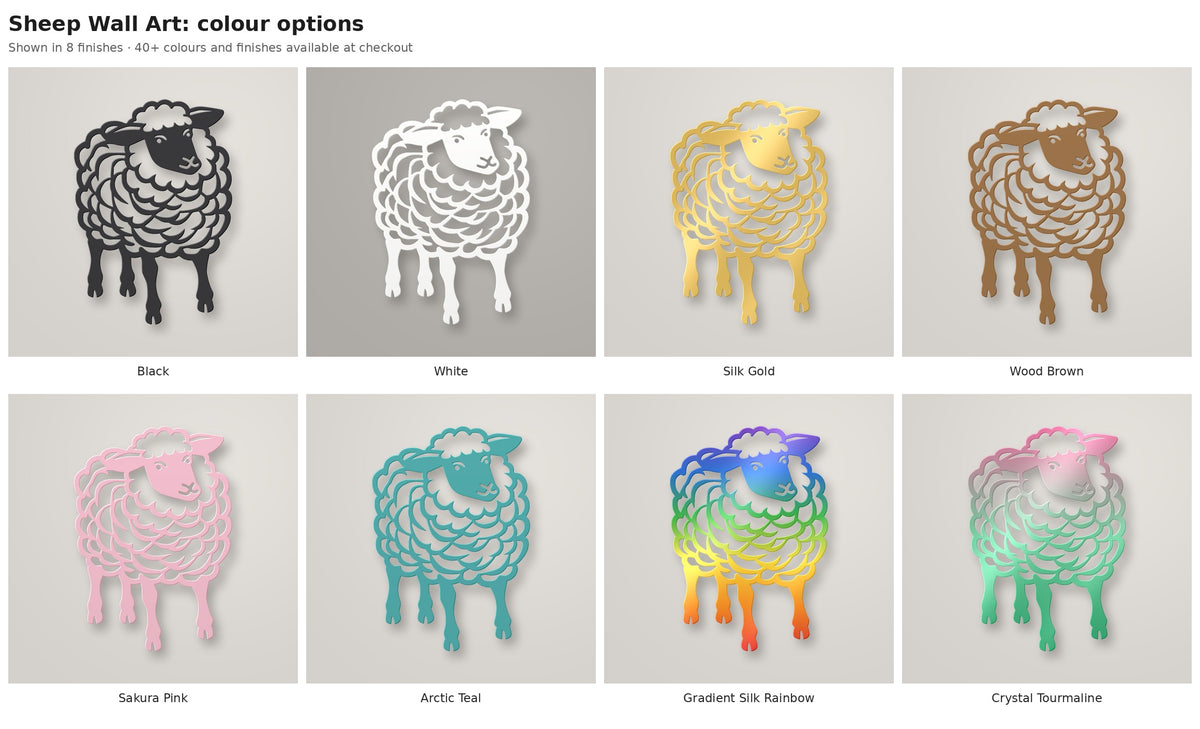 Sheep Wall Art — colour options