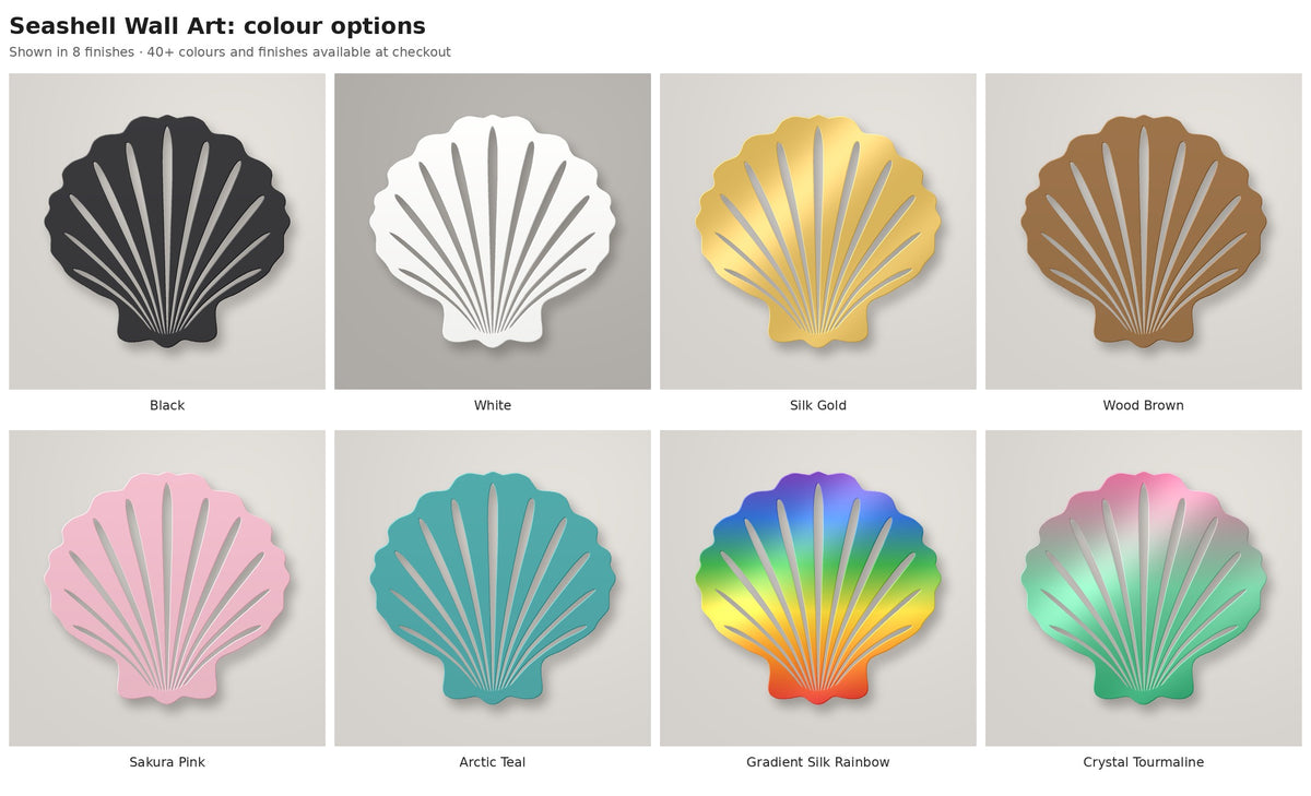 Seashell Wall Art — colour options