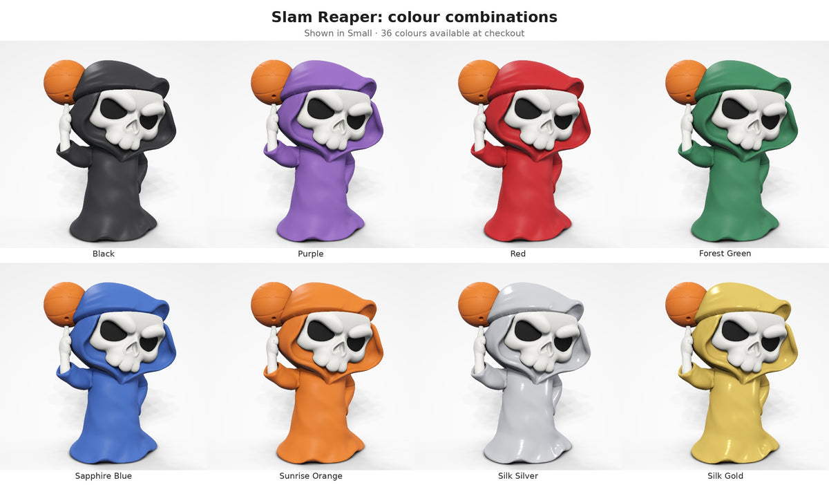 Slam Reaper — colour combinations grid