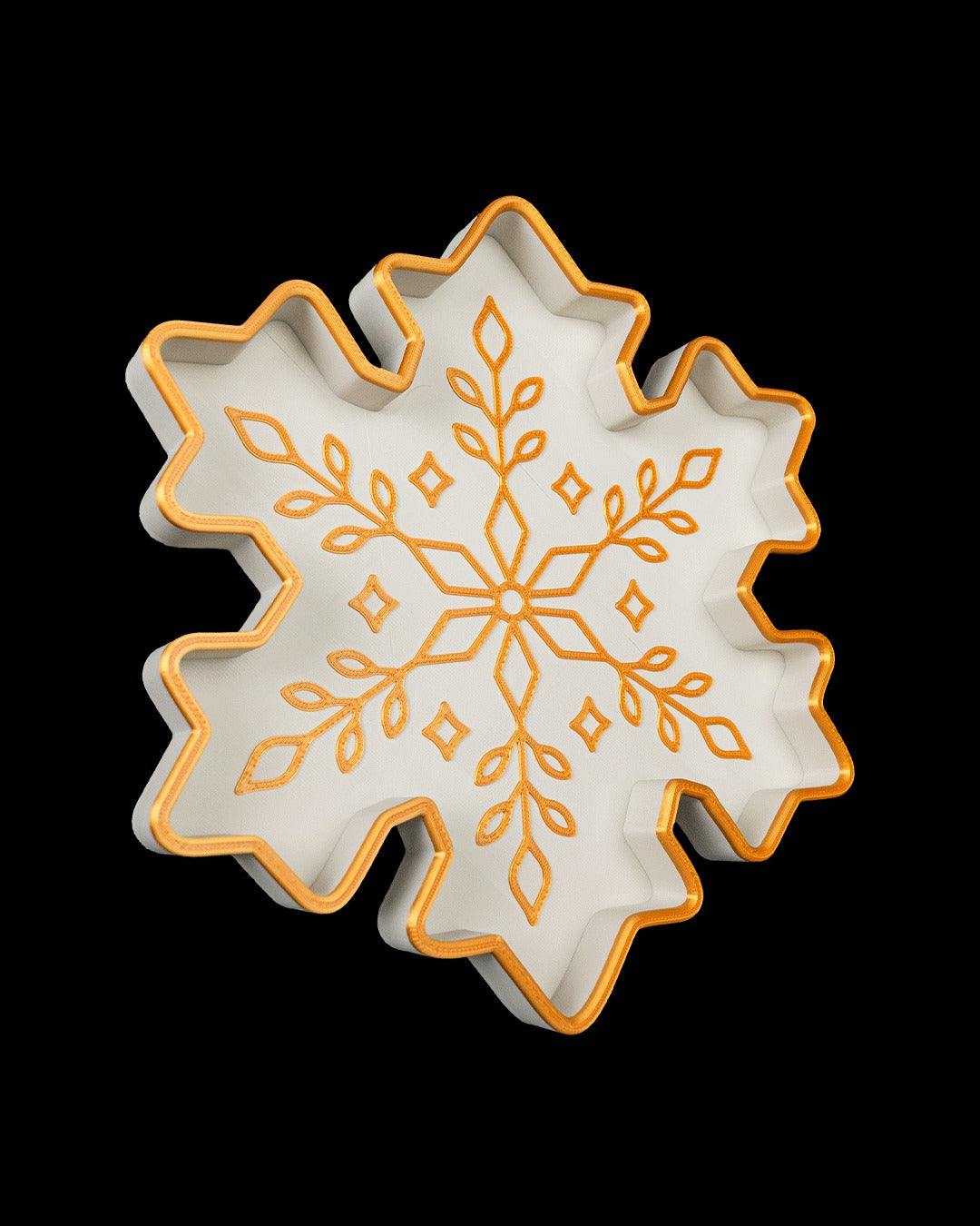 Snowflake Tray — angled view showing the raised rim