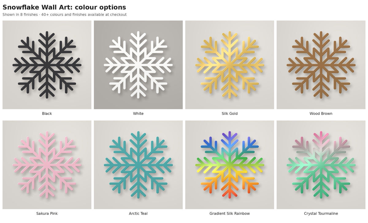 Snowflake Wall Art — colour options
