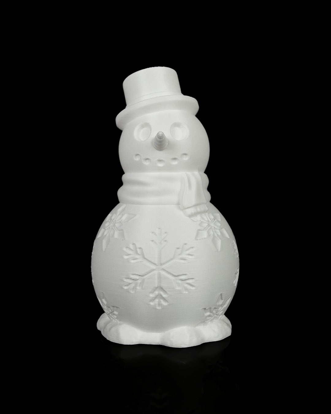 Snowman Shine Table Lamp — printed all in white