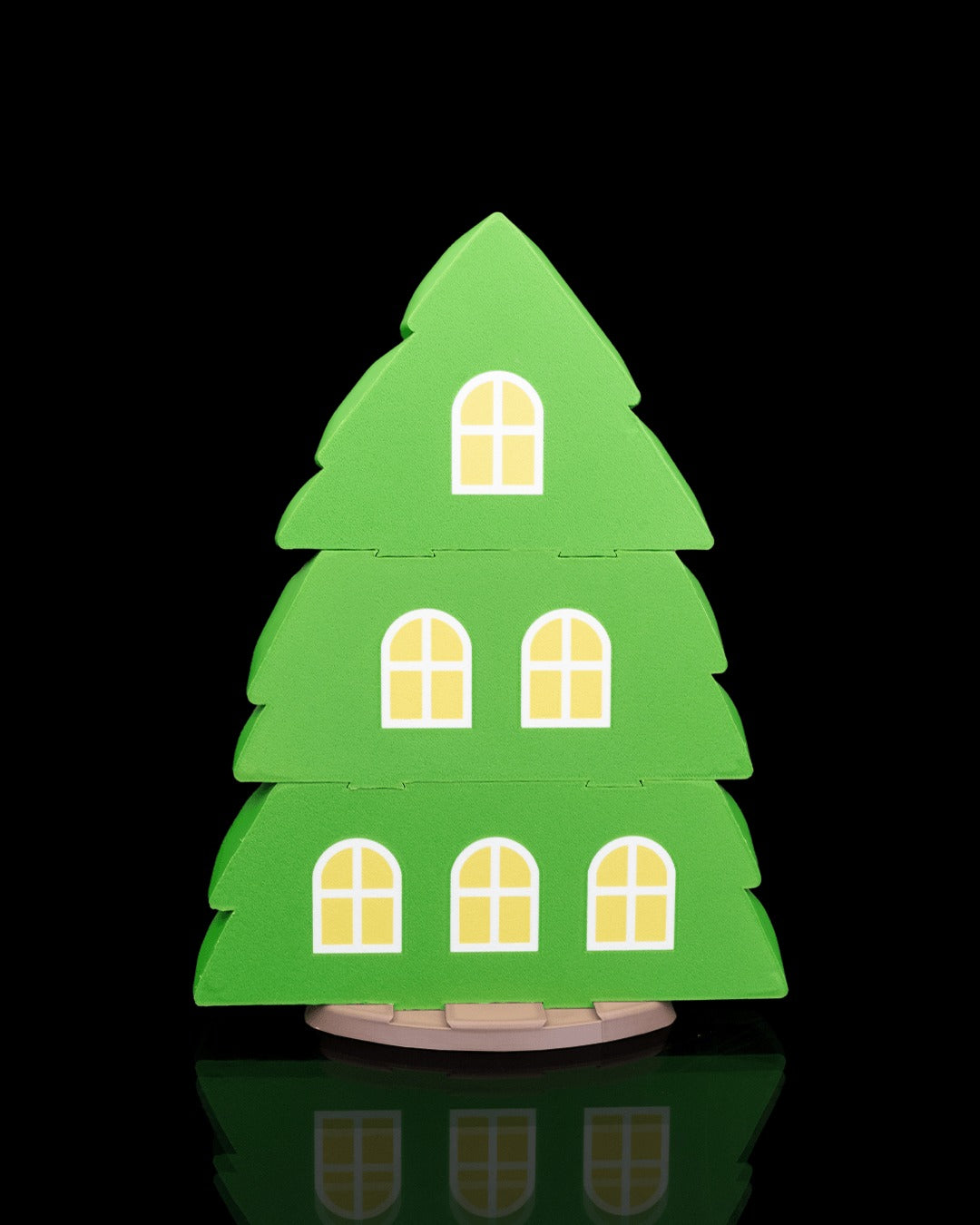 The Anty Tree Display 3D-printed Christmas Anty display — front view of the empty tree